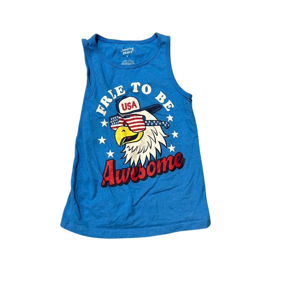 Jumping Beans Blue Tank Top with Eagle Graphic